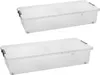 Two transparent storage boxes with lids and handles are shown against a white background. Produktbild-Vorschau