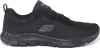 A side view of a black Skechers shoe. Voir les images du produit
