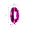 Folienballons Pink 100cm Zahl 0 Geburtstag Zahlenballon Produktbild-Vorschau 2