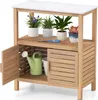 COSTWAY Table à plantes, armoire de jardin en bois, armoire Voir les images du produit 1