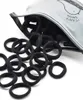 50 pezzi di elastici per capelli neri semplici Anteprima dell’immagine prodotto 3