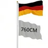FCH 760cm Fahnenmast, Deutsche Flagge inkl , Segmentiertes Produktbild-Vorschau 4