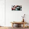 Wanduhr aus Glas mit Motiv Kaffeepause Macarons- 60 x 30 cm Produktbild-Vorschau 3