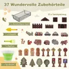 KOMFOTTEU Drevená kuchynka, vonkajšia kuchynka s vodnou Náhľad obrázku produktu 3