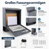 BITUXX Briefkasten mit Zeitungsrolle Eckig und Fenster Produktbild-Vorschau 4