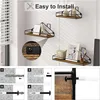 EUGAD Wandregal 3er Set, mit Metallrahmen, Hausform Design, Produktbild-Vorschau 5