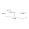 TV-Schrank CARMEN 125, hängend, Kaschmir/glänzender Produktbild-Vorschau 8