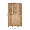Homestyle4u Paravent Raumteiler 3 teilig Holz Trennwand Produktbild-Vorschau 3