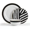 A set of Mikasa Luxe Deco dinnerware, including plates and a bowl, arranged on a white background. Podgląd zdjęcia produktu