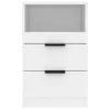 vidaXL Tables de chevet 2 pcs. Blanc Bois composite - Voir les images du produit 12