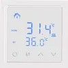 A digital thermostat display showing room and set temperatures, with icons for heating and home. Náhľad obrázku produktu