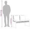 Panchina da giardino con cuscini in poly rattan nero e Anteprima dell’immagine prodotto 8