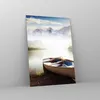 Bilder auf glas - Einteilig - Berge See Boot - 50x70cm - Produktbild-Vorschau 4