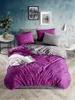 Bettwäsche 100% Baumwolle 200x220 cm Renforce Raute Lila Produktbild-Vorschau 3