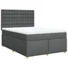 Boxspringbett mit Matratze Dunkelgrau 140x200 cm Stoff Produktbild-Vorschau 3