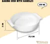 Wilmax Auflaufform mit Griffen 650 ml Porzellan Weiß Produktbild-Vorschau 3