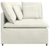 vidaXL Modulares Sofa Eckmodul mit Kissen Creme 100 cm Produktbild-Vorschau 4