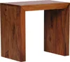 A wooden side table on a white background. Voir les images du produit