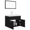 vidaXL Set di mobili da bagno in legno nero Anteprima dell’immagine prodotto 4