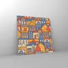 Bilder auf glas - Stadt Haus Straße - 70x70cm - Glasbilder Produktbild-Vorschau 4