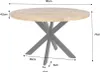 Zita Home Esstisch 110cm rund echtes Massivholz mit Produktbild-Vorschau 8