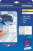 The image shows the packaging of Avery Zweckform business cards, with a printer and a hand holding a business card visible. Anteprima dell’immagine prodotto