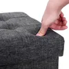 Šedý prošívaný puf 38 cm sedák podnožka Náhled obrázku produktu 4