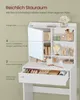VASAGLE Coiffeuse, avec miroir, étagères réglables, largeur Voir les images du produit 3