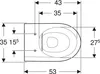 Geberit iCon Wand-WC Tiefspüler, spülrandlos, geschlossene Produktbild-Vorschau 6