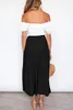 ASKSA Damen Elegant Maxirock Elastische Hohe Waist Rock Produktbild-Vorschau 3