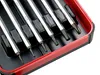 A set of screwdrivers in a red and black case. Produktbild-Vorschau