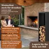 BLACK OAK Kaminholzregal YELLOWSTONE 113×38×35cm – Stahl Produktbild-Vorschau 5