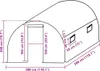 Diagram showing the dimensions of a greenhouse cover. Anteprima dell’immagine prodotto