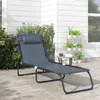 Outsunny Sonnenliege Gartenliege 4-stufige Rückenlehne Produktbild-Vorschau 2