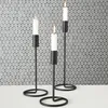LS-LebenStil Vintage 3´er Set Metall Kerzenständer Schwarz Produktbild-Vorschau 4