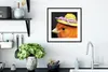 MuchoWow® Gerahmtes Poster Vogel - Hut - Orange 40x40 cm - Produktbild-Vorschau 4