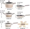 STONELINE® Set di pentole 11 pezzi 18/20/24 crema | con Anteprima dell’immagine prodotto 6