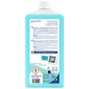 A bottle of blue liquid cleaner with labels and instructions. Produktbild-Vorschau