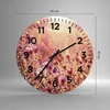 Wanduhr - Rund - Glasuhr - Wiese Blumen Sonne - 40x40cm - Produktbild-Vorschau 3
