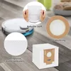 A collage of images showing vacuum cleaner bags and accessories, with a robot vacuum cleaner in the background. Produktbild-Vorschau