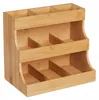 Relaxdays Tee Organizer, 9 Fächer, aus Bambus, HxBxT: 24 x Produktbild-Vorschau 9