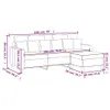 3-Sitzer-Sofa mit Hocker Schwarz 180 cm Samt Produktbild-Vorschau 6