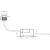 A technical drawing of a motion sensor with dimensions. Produktbild-Vorschau