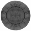 A round, dark gray, plush pet bed is shown from a top-down view against a white background. Produktbild-Vorschau