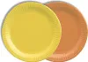 Teller, Pappe rund Ø 18 cm farbig sortiert - gelb/orange Produktbild-Vorschau 1