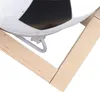 A close-up view of a soccer ball-shaped night light resting on a wooden stand. Produktbild-Vorschau