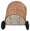 Einkaufswagen aus Weide Klein 44x32x90 cm Transportkorb mit Produktbild-Vorschau 3
