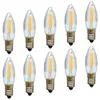 A collection of ten LED filament candle bulbs arranged in two rows against a white background. Produktbild-Vorschau