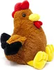 A plush toy chicken sitting on a white background. Produktbild-Vorschau