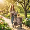 SUGIFT Hundewagen mit Aufbewahrungskorb, Hundebuggy Produktbild-Vorschau 4